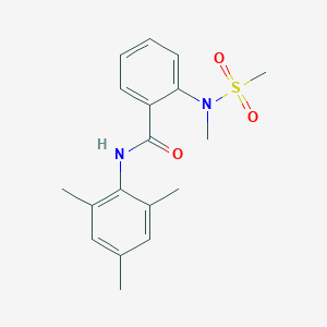 molecular formula C18H22N2O3S B5821177 N-mesityl-2-[methyl(methylsulfonyl)amino]benzamide 