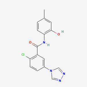 molecular formula C16H13ClN4O2 B5821205 2-chloro-N-(2-hydroxy-4-methylphenyl)-5-(4H-1,2,4-triazol-4-yl)benzamide 