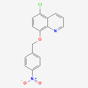 molecular formula C16H11ClN2O3 B5821211 5-chloro-8-[(4-nitrobenzyl)oxy]quinoline 