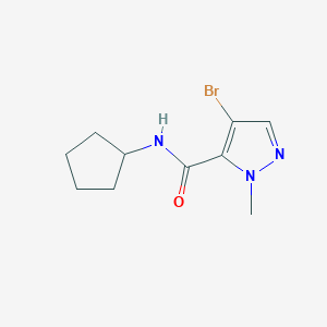 molecular formula C10H14BrN3O B5821225 4-bromo-N-cyclopentyl-1-methyl-1H-pyrazole-5-carboxamide 
