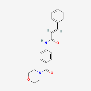 molecular formula C20H20N2O3 B5821231 N-[4-(4-morpholinylcarbonyl)phenyl]-3-phenylacrylamide 