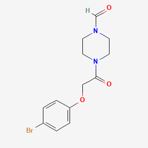molecular formula C13H15BrN2O3 B5821238 4-[(4-bromophenoxy)acetyl]-1-piperazinecarbaldehyde 