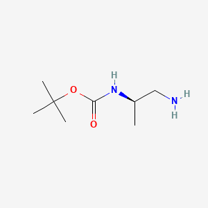molecular formula C8H18N2O2 B582126 (R)-tert-Butyl (1-aminopropan-2-yl)carbamate CAS No. 100927-10-4