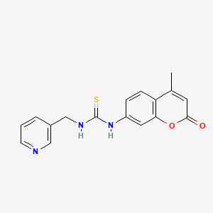 molecular formula C17H15N3O2S B5821283 N-(4-methyl-2-oxo-2H-chromen-7-yl)-N'-(3-pyridinylmethyl)thiourea 