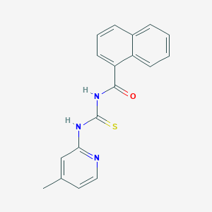 molecular formula C18H15N3OS B5821287 N-{[(4-methyl-2-pyridinyl)amino]carbonothioyl}-1-naphthamide 