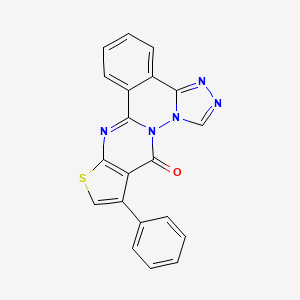 molecular formula C20H11N5OS B5821297 11-phenyl-12H-thieno[2',3':4,5]pyrimido[2,1-a][1,2,4]triazolo[4,3-c]phthalazin-12-one 