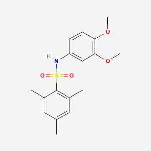 molecular formula C17H21NO4S B5821300 N-(3,4-dimethoxyphenyl)-2,4,6-trimethylbenzenesulfonamide 