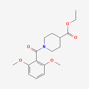 molecular formula C17H23NO5 B5821309 ethyl 1-(2,6-dimethoxybenzoyl)-4-piperidinecarboxylate 