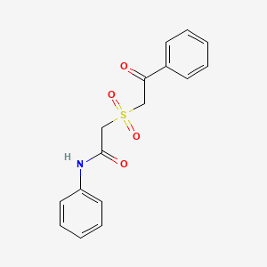 2-[(2-oxo-2-phenylethyl)sulfonyl]-N-phenylacetamide