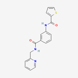 molecular formula C18H15N3O2S B5821345 N-(3-{[(2-pyridinylmethyl)amino]carbonyl}phenyl)-2-thiophenecarboxamide 