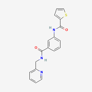 molecular formula C18H15N3O2S B5821345 N-[3-(pyridin-2-ylmethylcarbamoyl)phenyl]thiophene-2-carboxamide 