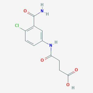 molecular formula C11H11ClN2O4 B5821348 4-{[3-(aminocarbonyl)-4-chlorophenyl]amino}-4-oxobutanoic acid 