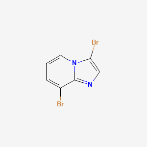 molecular formula C7H4Br2N2 B582137 3,8-二溴咪唑并[1,2-a]吡啶 CAS No. 1263062-05-0