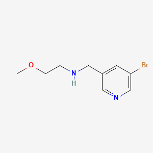 molecular formula C9H13BrN2O B582139 N-((5-溴吡啶-3-基)甲基)-2-甲氧基乙胺 CAS No. 1246034-49-0