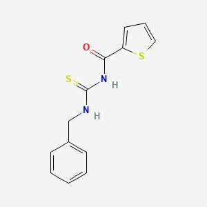 molecular formula C13H12N2OS2 B5821398 N-[(benzylamino)carbonothioyl]-2-thiophenecarboxamide 