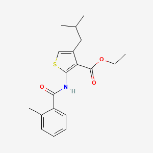 molecular formula C19H23NO3S B5821403 ethyl 4-isobutyl-2-[(2-methylbenzoyl)amino]-3-thiophenecarboxylate 