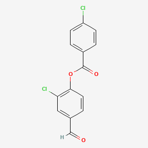 molecular formula C14H8Cl2O3 B5821428 2-chloro-4-formylphenyl 4-chlorobenzoate 