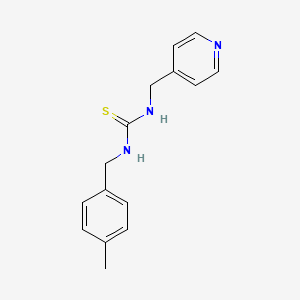 molecular formula C15H17N3S B5821446 N-(4-methylbenzyl)-N'-(4-pyridinylmethyl)thiourea 