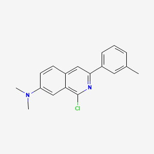 molecular formula C18H17ClN2 B582145 1-chloro-N,N-dimethyl-3-m-tolylisoquinolin-7-amine CAS No. 1248621-84-2