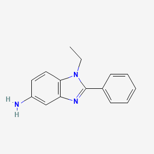 molecular formula C15H15N3 B582146 1-ethyl-2-phenyl-1H-benzo[d]imidazol-5-amine CAS No. 1260883-06-4