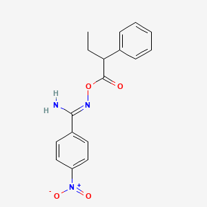 molecular formula C17H17N3O4 B5821481 4-nitro-N'-[(2-phenylbutanoyl)oxy]benzenecarboximidamide 