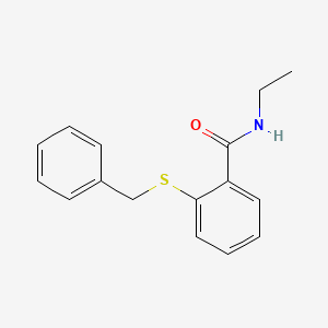 molecular formula C16H17NOS B5821488 2-(benzylthio)-N-ethylbenzamide 