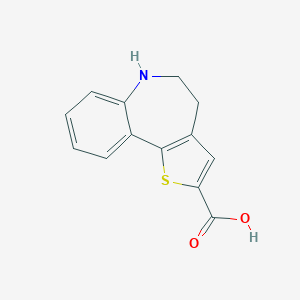 molecular formula C13H11NO2S B058215 5,6-二氢-4H-苯并[b]噻吩并[2,3-d]氮杂卓-2-羧酸 CAS No. 153894-33-8