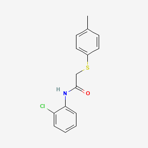 molecular formula C15H14ClNOS B5821505 N-(2-chlorophenyl)-2-[(4-methylphenyl)thio]acetamide 