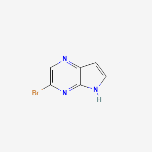 molecular formula C6H4BrN3 B582153 3-Bromo-5H-pyrrolo[2,3-B]pyrazine CAS No. 1260665-49-3