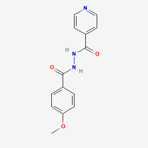 molecular formula C14H13N3O3 B5821556 N'-(4-methoxybenzoyl)isonicotinohydrazide 