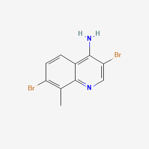 molecular formula C10H8Br2N2 B582158 3,7-Dibromo-8-methylquinolin-4-amine CAS No. 1209433-06-6