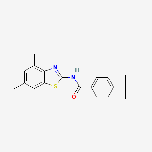 molecular formula C20H22N2OS B5821597 4-tert-butyl-N-(4,6-dimethyl-1,3-benzothiazol-2-yl)benzamide 