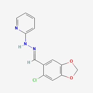 molecular formula C13H10ClN3O2 B5821604 6-chloro-1,3-benzodioxole-5-carbaldehyde 2-pyridinylhydrazone 