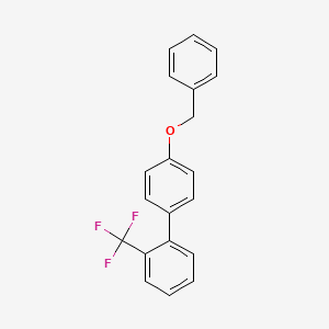 molecular formula C20H15F3O B582162 4'-(Benzyloxy)-2-(trifluoromethyl)-1,1'-biphenyl CAS No. 1314988-09-4