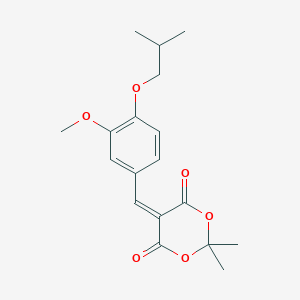 molecular formula C18H22O6 B5821650 5-(4-isobutoxy-3-methoxybenzylidene)-2,2-dimethyl-1,3-dioxane-4,6-dione 