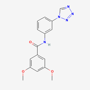 molecular formula C16H15N5O3 B5821664 3,5-dimethoxy-N-[3-(1H-tetrazol-1-yl)phenyl]benzamide 