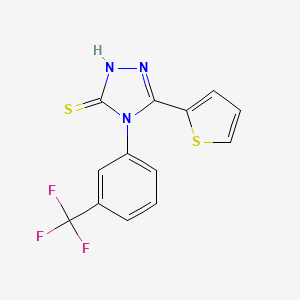 molecular formula C13H8F3N3S2 B5821669 5-(2-thienyl)-4-[3-(trifluoromethyl)phenyl]-2,4-dihydro-3H-1,2,4-triazole-3-thione 