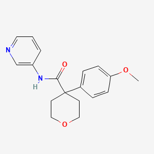 molecular formula C18H20N2O3 B5821674 4-(4-methoxyphenyl)-N-3-pyridinyltetrahydro-2H-pyran-4-carboxamide 