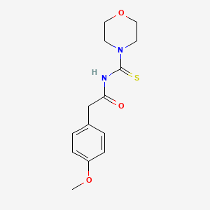 molecular formula C14H18N2O3S B5821677 2-(4-methoxyphenyl)-N-(4-morpholinylcarbonothioyl)acetamide 