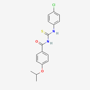 molecular formula C17H17ClN2O2S B5821685 N-{[(4-chlorophenyl)amino]carbonothioyl}-4-isopropoxybenzamide 