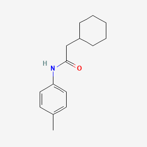 molecular formula C15H21NO B5821710 2-cyclohexyl-N-(4-methylphenyl)acetamide 
