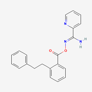 molecular formula C21H19N3O2 B5821723 N'-{[2-(2-phenylethyl)benzoyl]oxy}-2-pyridinecarboximidamide 