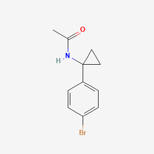 molecular formula C11H12BrNO B582173 N-[1-(4-Bromophenyl)cyclopropyl]acetamide CAS No. 1330750-29-2