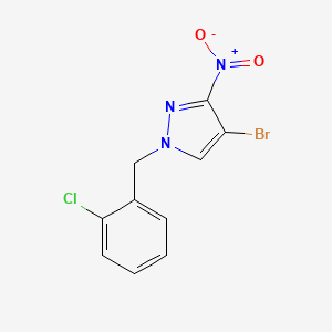 molecular formula C10H7BrClN3O2 B5821745 4-bromo-1-(2-chlorobenzyl)-3-nitro-1H-pyrazole 