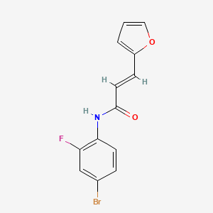 molecular formula C13H9BrFNO2 B5821764 N-(4-bromo-2-fluorophenyl)-3-(2-furyl)acrylamide 