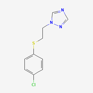 molecular formula C10H10ClN3S B5821768 1-{2-[(4-chlorophenyl)thio]ethyl}-1H-1,2,4-triazole 
