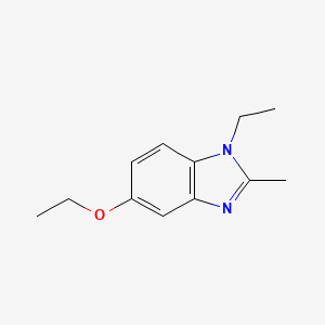 molecular formula C12H16N2O B5821819 5-ethoxy-1-ethyl-2-methyl-1H-benzimidazole 