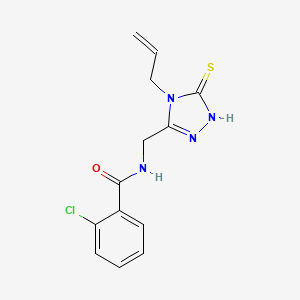 molecular formula C13H13ClN4OS B5821821 N-[(4-allyl-5-mercapto-4H-1,2,4-triazol-3-yl)methyl]-2-chlorobenzamide 