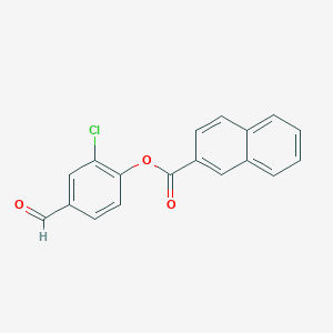 molecular formula C18H11ClO3 B5821833 2-chloro-4-formylphenyl 2-naphthoate 