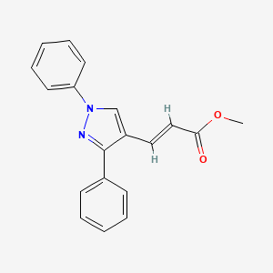 molecular formula C19H16N2O2 B5821842 methyl 3-(1,3-diphenyl-1H-pyrazol-4-yl)acrylate 